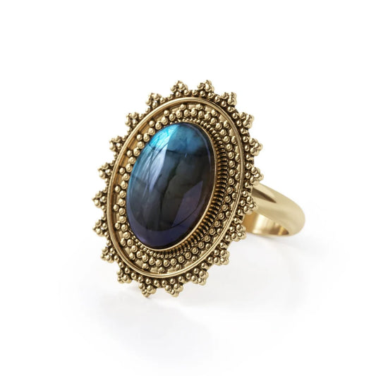 Lunar Sunbeam Labadoriet Ring ☀️🌙